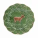 Hunting Green/Brown Snack Plate 24 Deer (Special Order) 9.4 in