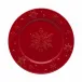 Snowflakes Red Fruit Plate 22