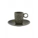 Parody Coffee Cup & Saucer Grey