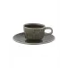 Parody Tea Cup & Saucer Grey