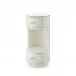 Aaron Sand White 2-Drawer Side Table with Glass Top
