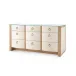 Albert Light Natural Shimmer 9-Drawer with Glass Top Extra Large