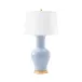 Acacia Gold / Periwinkle Blue Lamp with Shade 17-inch White Linen