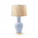 Acacia Periwinkle Blue Lamp with Shade 17-inch Papyrus with Gold