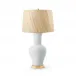Acacia Coconut Lamp with Shade 17-inch Papyrus with Gold