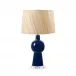 Astrid Nocturne Blue Lamp with Shade 17-inch Papyrus with Nickel