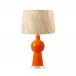 Astrid Carnelian Orange Lamp with Shade 17-inch Papyrus, with Nickel