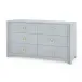 Audrey Washed Winter Gray 6-Drawer Extra Large