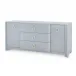 Audrey Washed Winter Gray 3-Drawer & 2-Door Cabinet