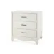 Barrett Sand White 3-Drawer Side Table
