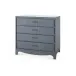 Barrett Denim Mist 4-Drawer with Glass Top Large