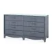 Barrett Denim Mist 8-Drawer with Glass Top Extra Large
