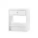 Benjamin 1-Drawer Side Table White Pearl