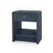 Benjamin Linen 1-Drawer Side Table Blue Steel