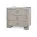 Blake Taupe Gray 3-Drawer Side Table