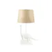 Bruno Plaster White Lamp with Shade 14-inch Papyrus with Nickel