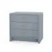 Bryant Linen 3-Drawer Side Table Winter Gray