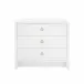 Bryant Linen 3-Drawer Side Table Chiffon White
