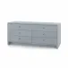 Bryant Linen Extra Wide Large 6-Drawer Winter Gray