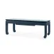 Bethany Storm Blue Coffee Table with Glass Top