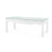 Bethany Vanilla Coffee Table with Glass Top