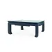 Bethany Storm Blue Square Coffee Table with Glass Top Large