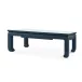 Bethany Storm Blue Rectangular Coffee Table with Glass Top Large