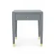 Claudette 1-Drawer Side Table Washed Winter Gray