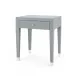 Claudette 1-Drawer Side Table Washed Winter Gray