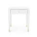 Claudette 1-Drawer Side Table Cream
