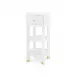 Claudette 1-Drawer Round Side Table Cream