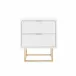 Cubik 2-Drawer Side Table Chiffon White
