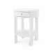 Dakota 1-Drawer Round Side Table Cream