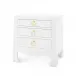 Jacqui 3-Drawer Side Table Chiffon White
