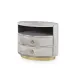 Julius 2-Drawer Side Table Gray