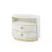 Julius 2-Drawer Side Table Ivory
