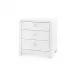 Madison 3-Drawer Side Table, Chiffon White