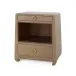 Ming 2-Drawer Side Table Flax Brown