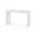 Morgan Grasscloth Console Table Chiffon White