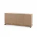 Meredith Extra Large 4-Door Cabinet Flax Brown