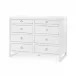 Newton Large 8-Drawer White Pearl
