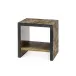 Odeon Side Table Antique Brass and Dark Bronze
