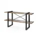 Odeon Low Shelf Antique Brass and Dark Bronze