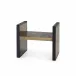 Odeon Bench/Side Table Antique Brass and Dark Bronze