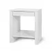 Odom 1-Drawer Side Table White Pearl