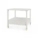 Pascal 1-Drawer Side Table Silver Shimmer