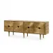 Randers 4-Drawer & 2-Door Cabinet Antique Brass