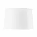 Shade 17-inch White Linen, with Nickel White