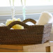 Woven storage Basket with Handles, Medium, 16"L x 12.5"W x 5.25"H