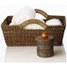 Woven storage Basket with Handles, Small, 12"L x 8"W x 4.75"H